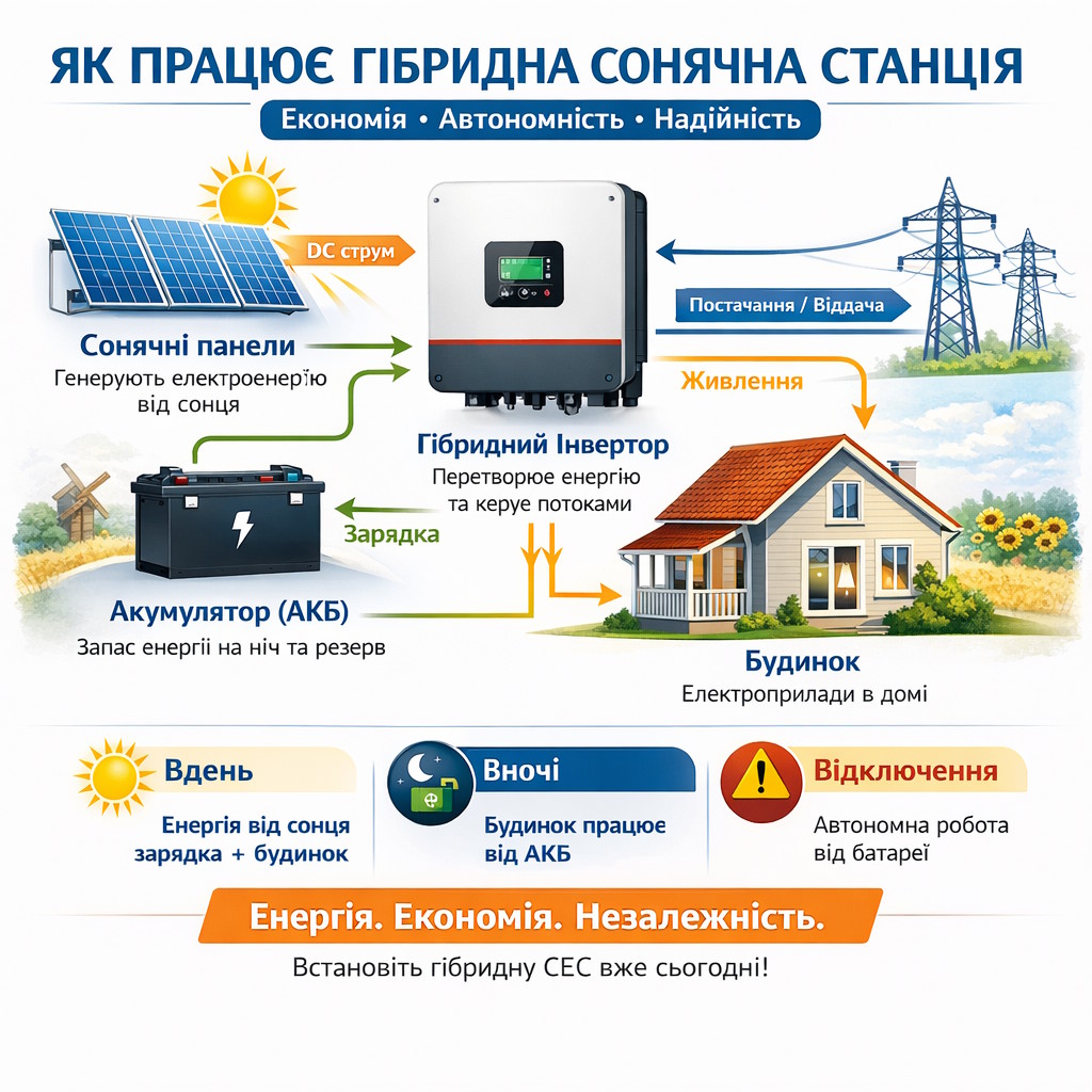 Гібридна СЕС 5 кВт - Зображення 3